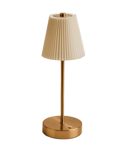 Candeeiro Led Dourado Abajur Pérola