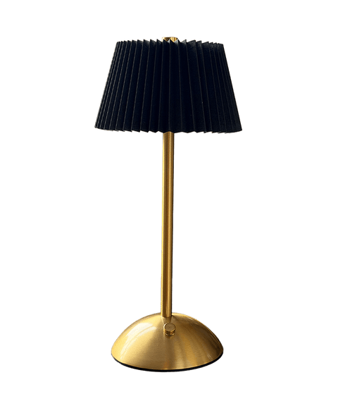 Candeeiro Led Dourado Abajur Preto