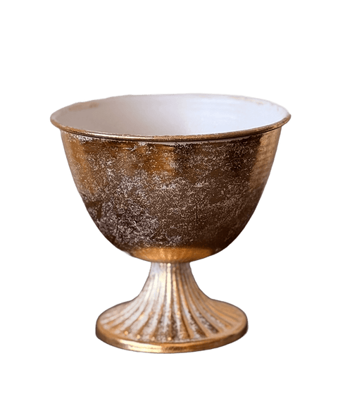 Taça de Latão Decor Olimpo Pedestal